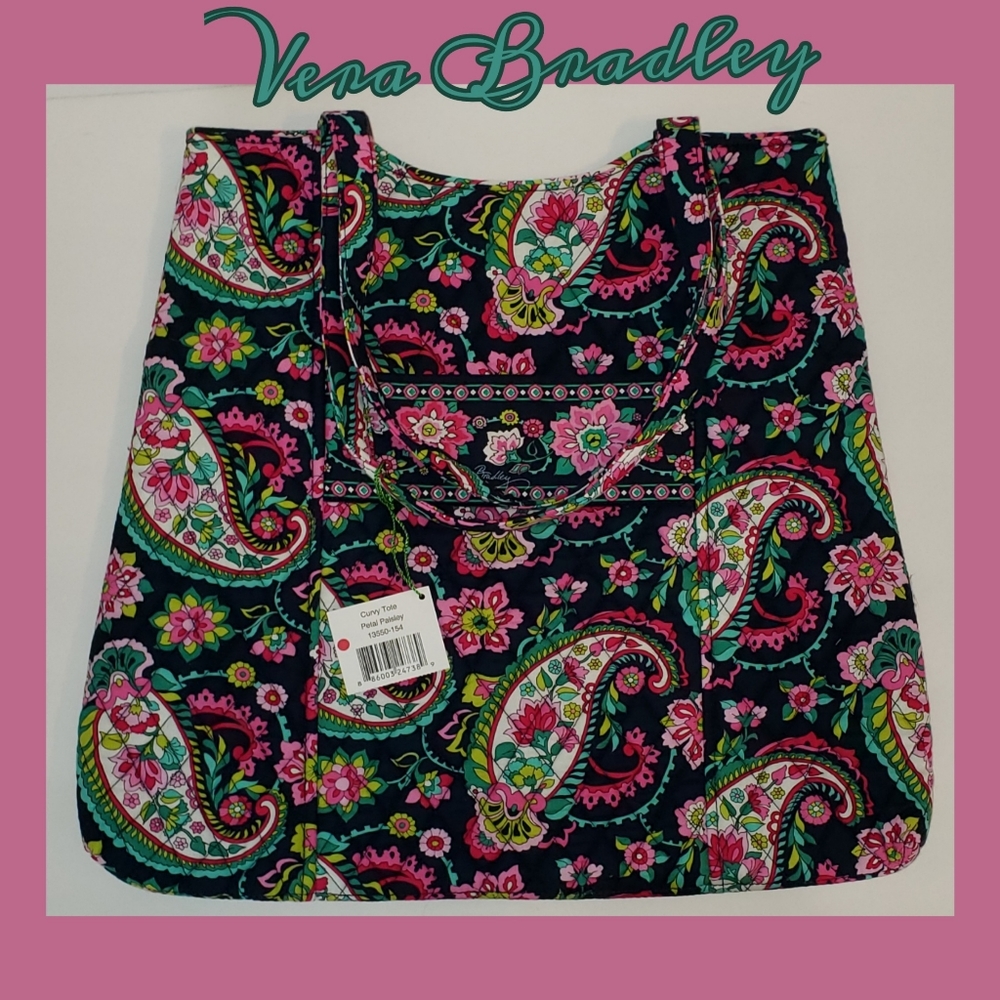 NWT Vera Bradley Curvy Tote - Petal Paisley